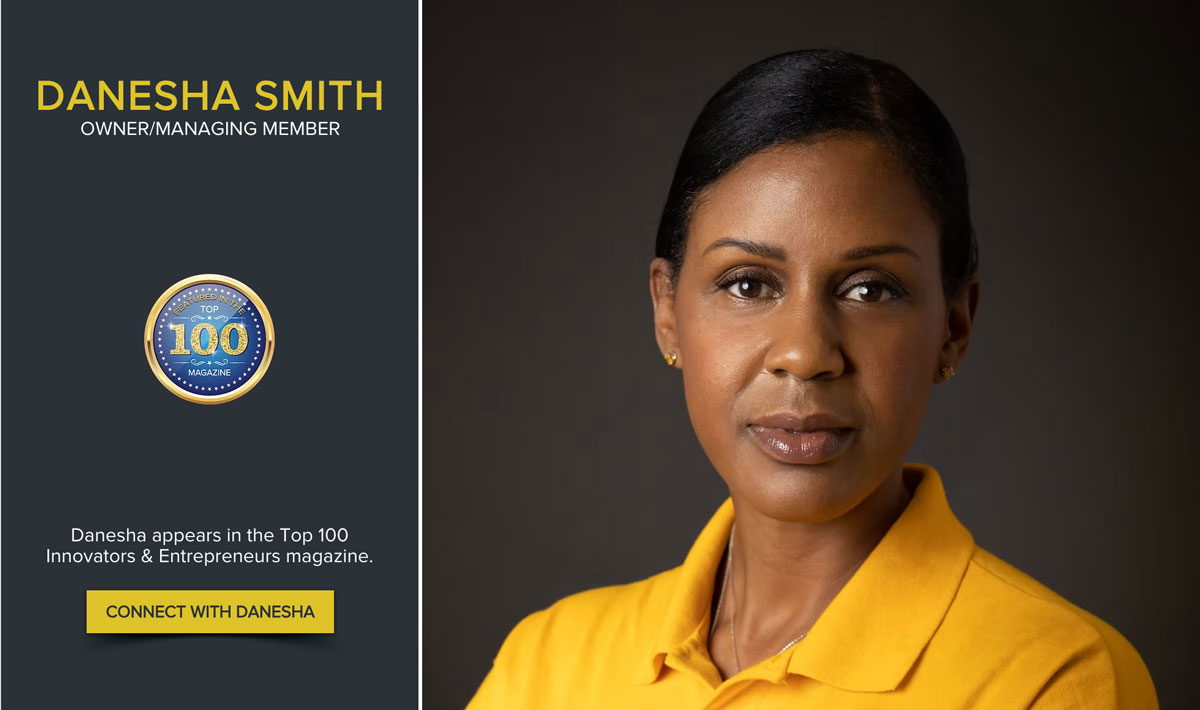Danesha D Smith appears in the Top 100 Innovators & Entrepreneurs magazine